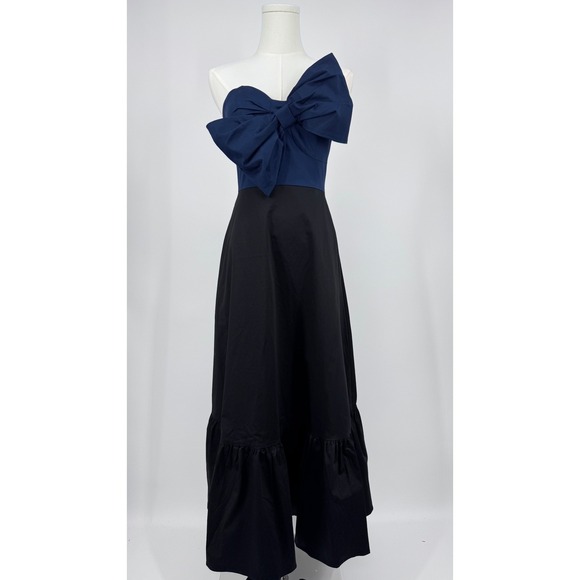 Hutch Dresses & Skirts - Anthropologie Hutch Bow Tie‎ Maxi Dress Womens 2 Navy Black Strapless Formal NWT